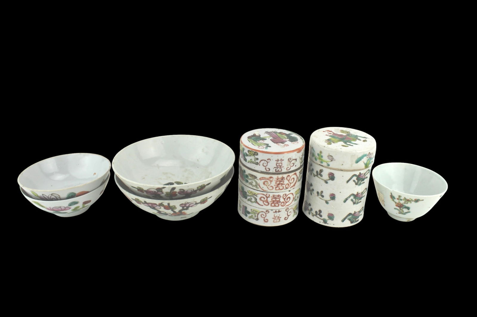 Seven Chinese Famille Rose Republic Porcelains (1 of 20)