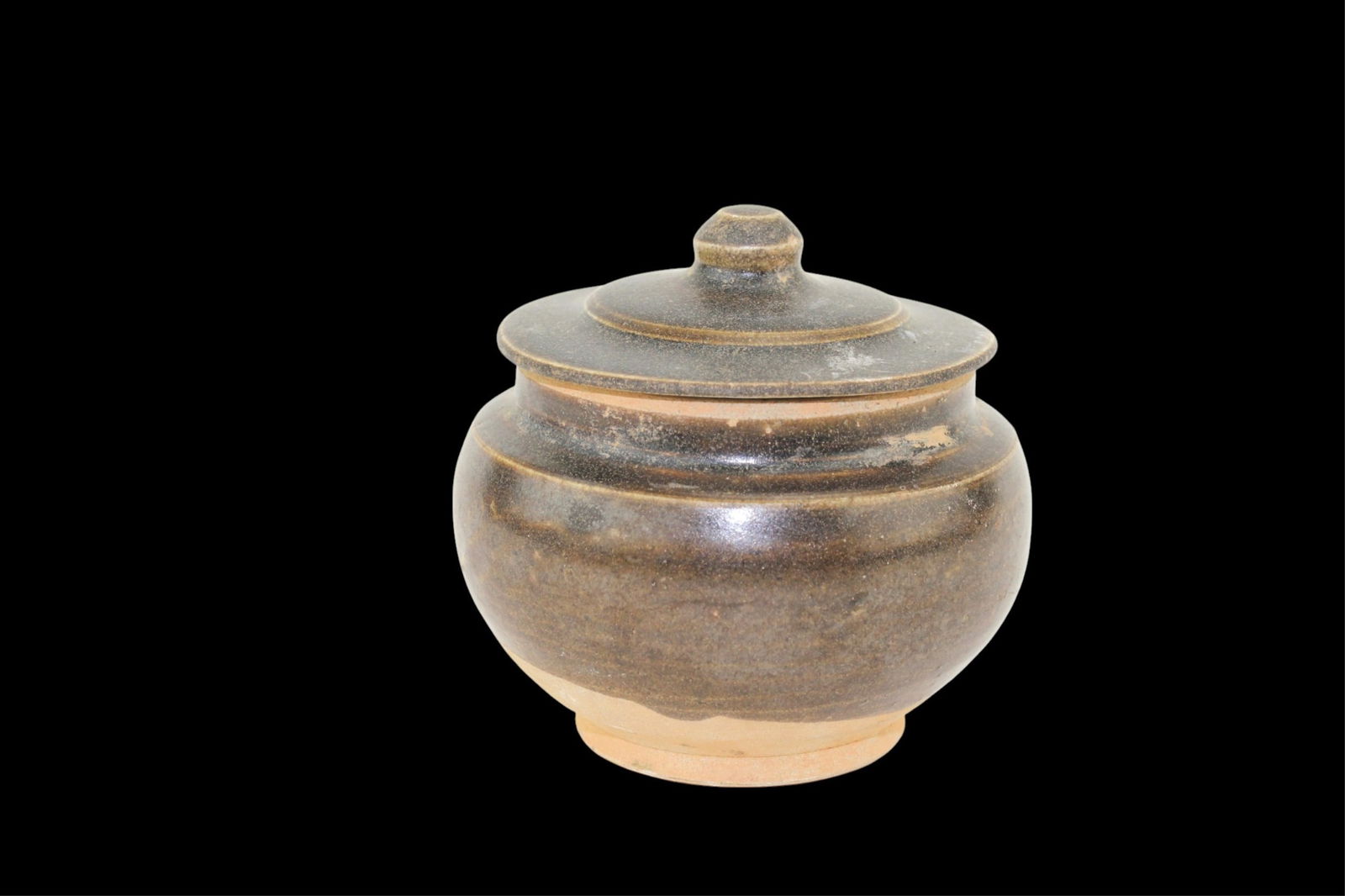 Chinese Brown Glazed Lidded Storage Jar (1 of 5)