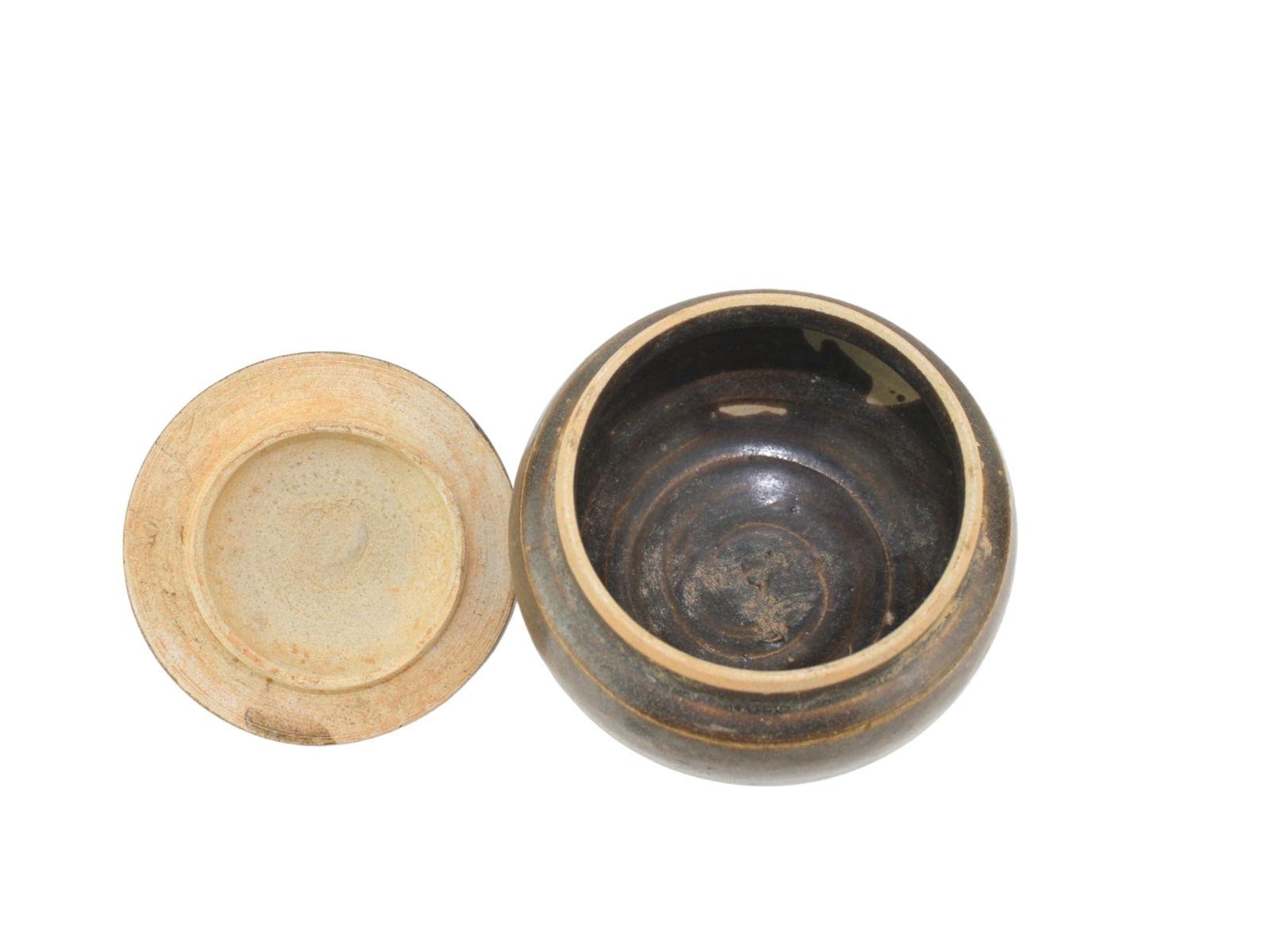 Chinese Brown Glazed Lidded Storage Jar - 2