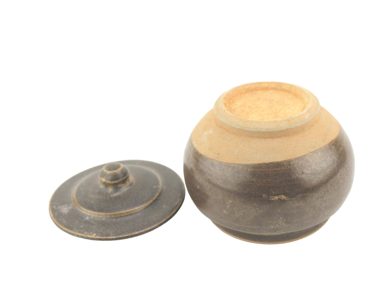 Chinese Brown Glazed Lidded Storage Jar - 5
