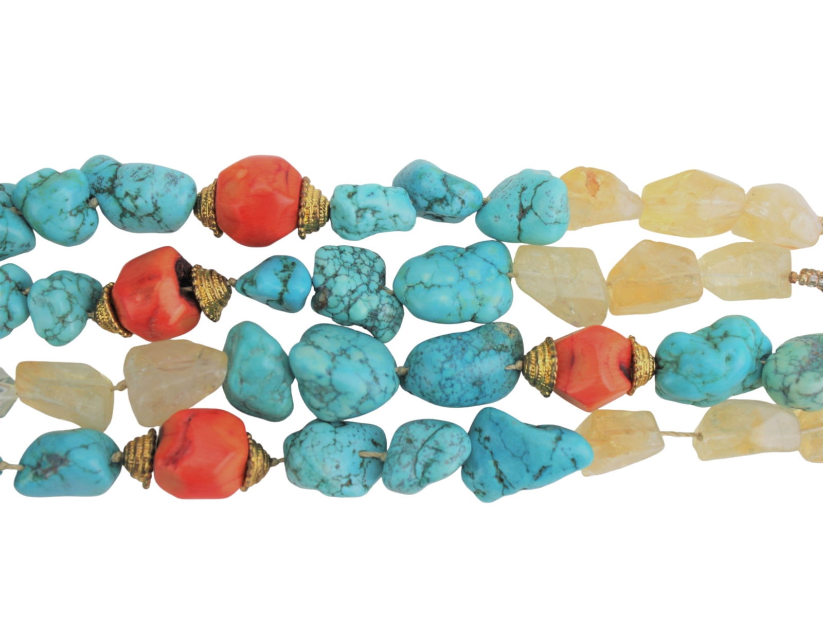 Three Mixed Gemstone Necklaces - 8