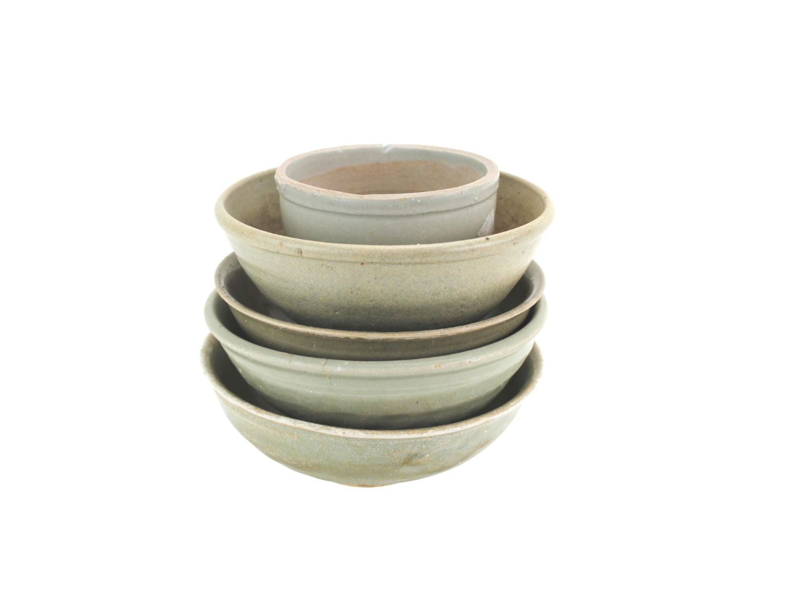 Five Antique Chinese Celadon Bowls (1 of 15)