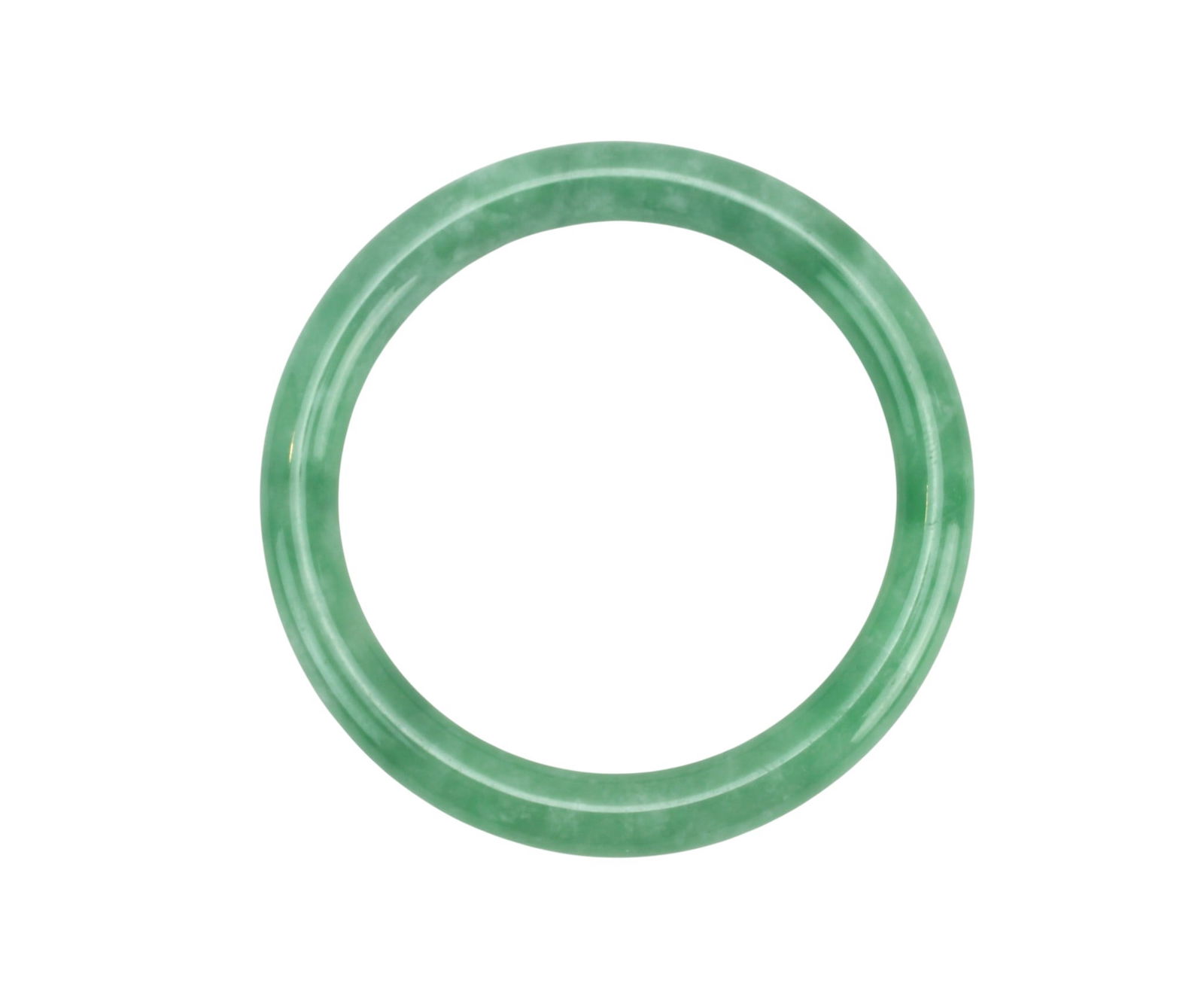 Chinese Green Jadeite Bangle Bracelet (1 of 4)