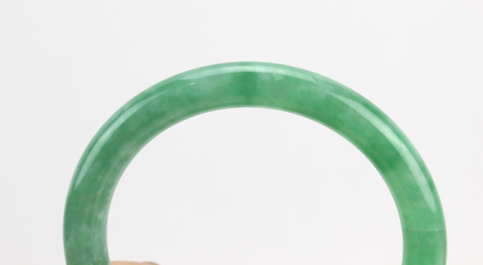 Chinese Green Jadeite Bangle Bracelet - 4