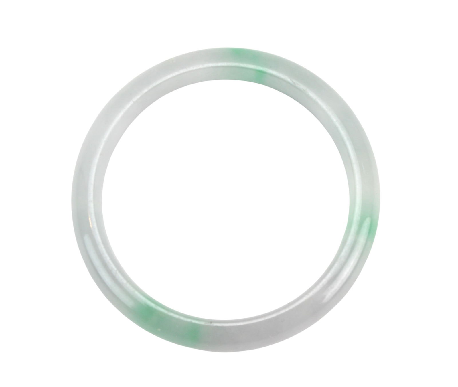 Chinese Jadeite Bangle with Green Accents (1 of 6)