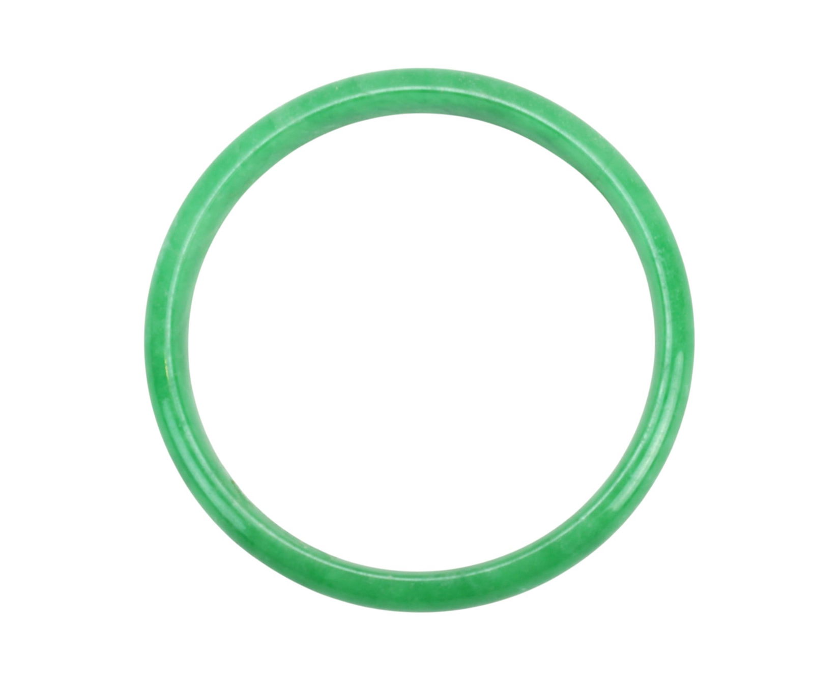 Chinese Green Jadeite Bangle Bracelet (1 of 4)