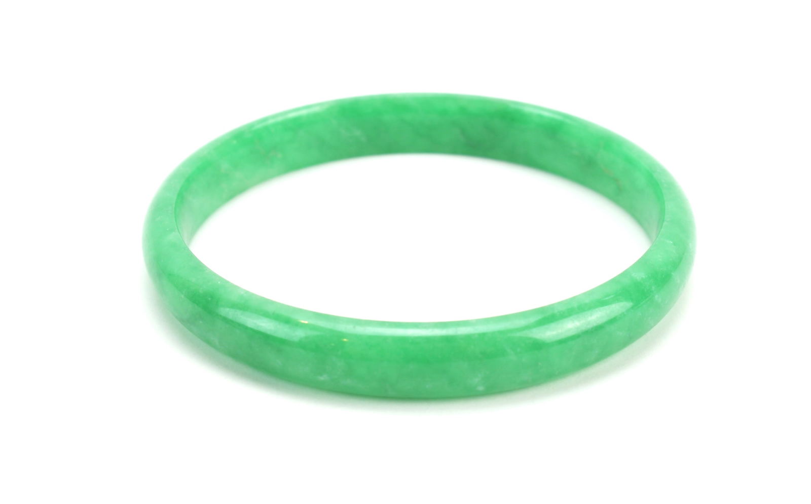 Chinese Green Jadeite Bangle Bracelet - 2