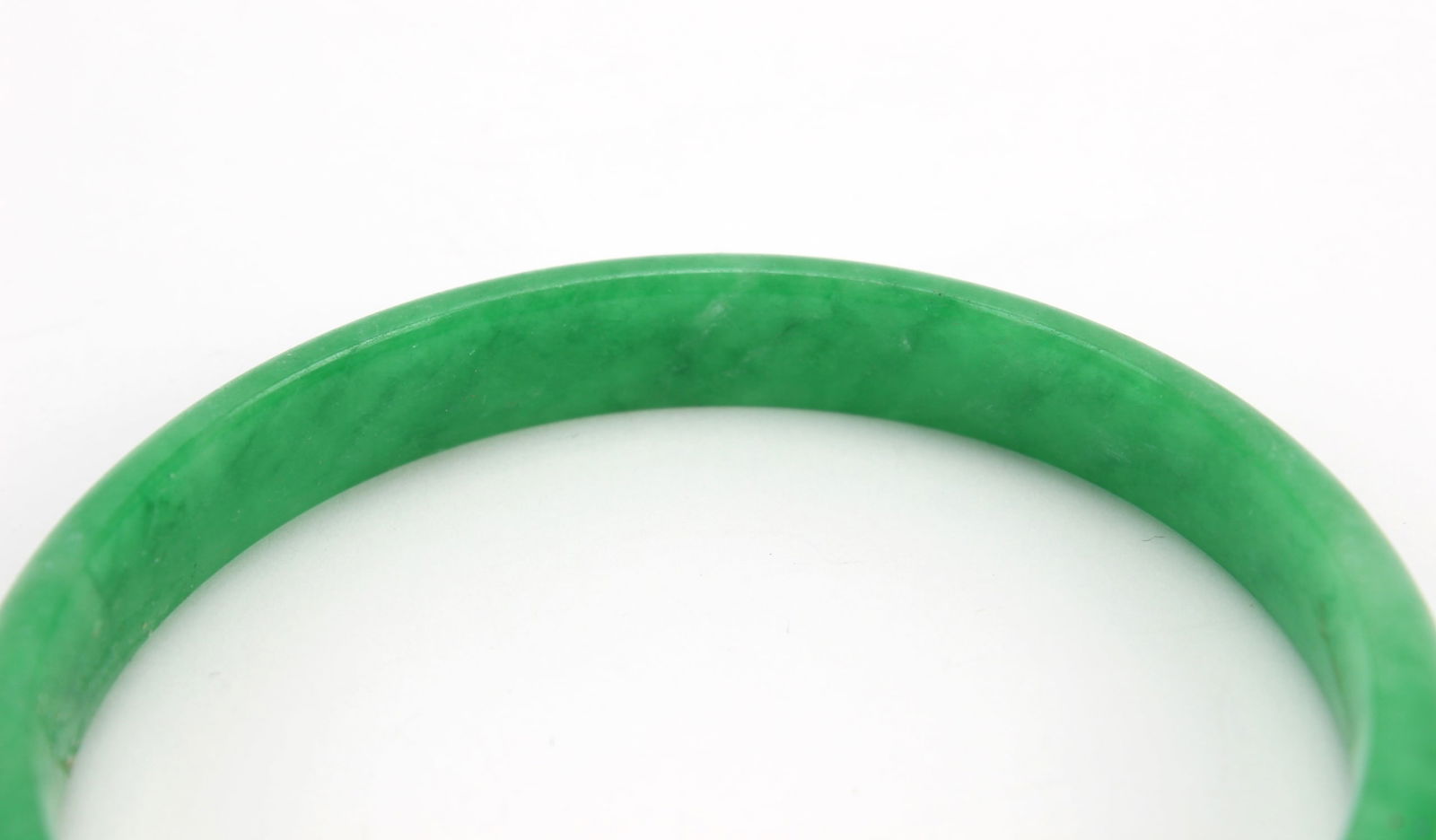 Chinese Green Jadeite Bangle Bracelet - 3
