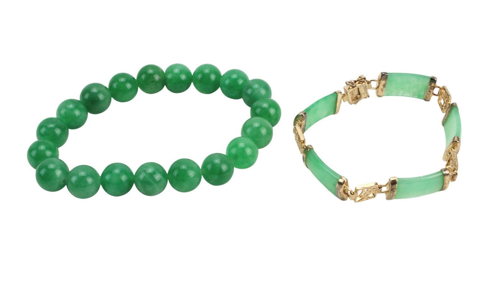 Two Jadeite Bead Bracelets Set (1 of 10)