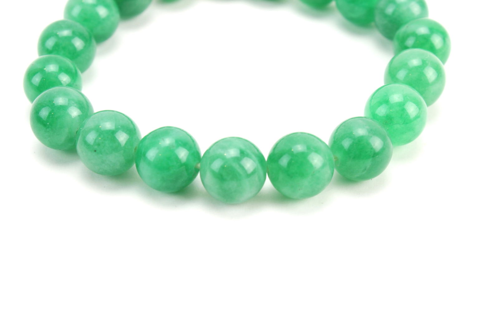 Two Jadeite Bead Bracelets Set - 4