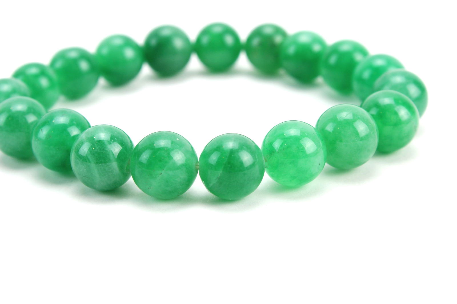 Two Jadeite Bead Bracelets Set - 5