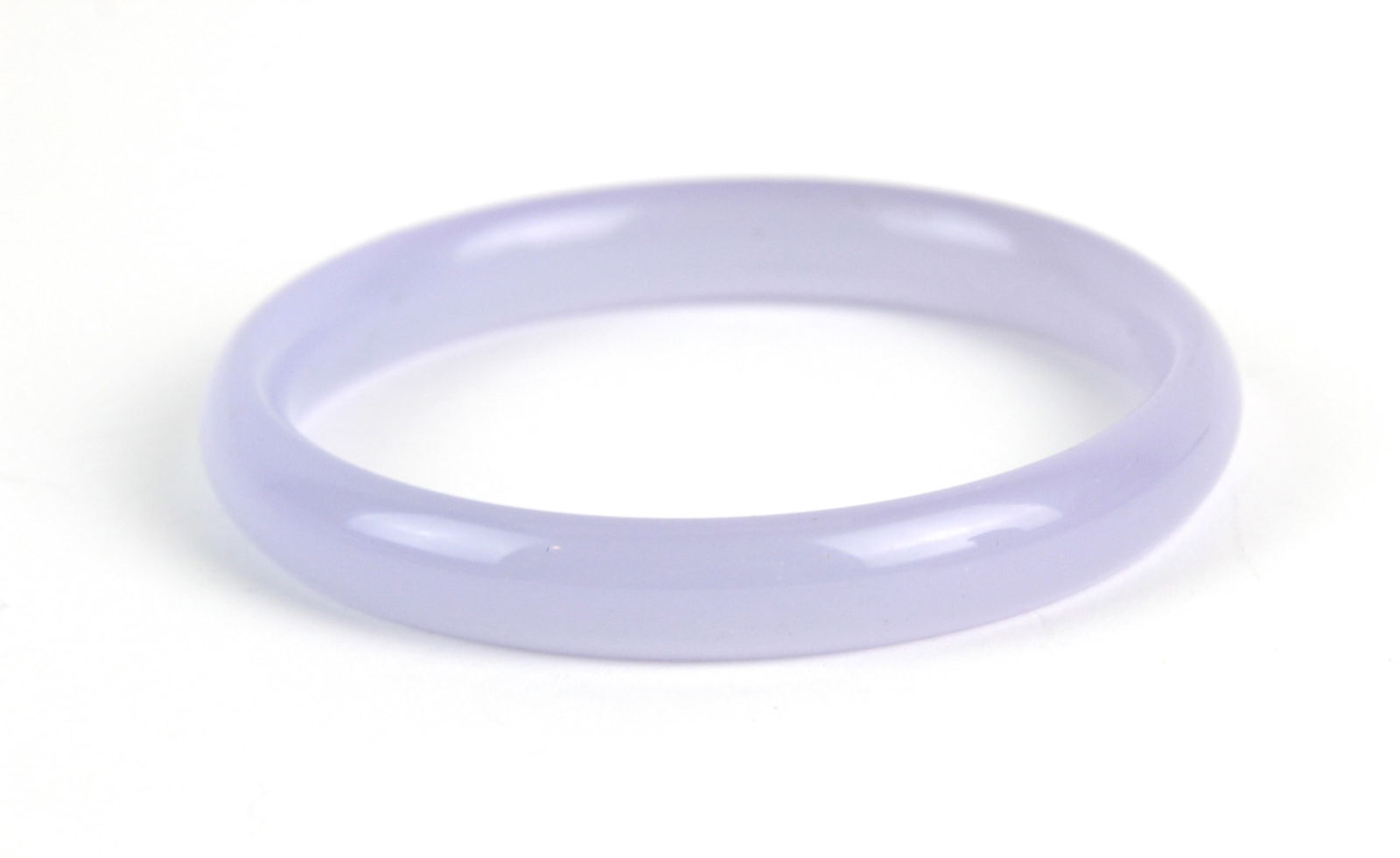 Three Lavender Hardstone Bangles Set - 4