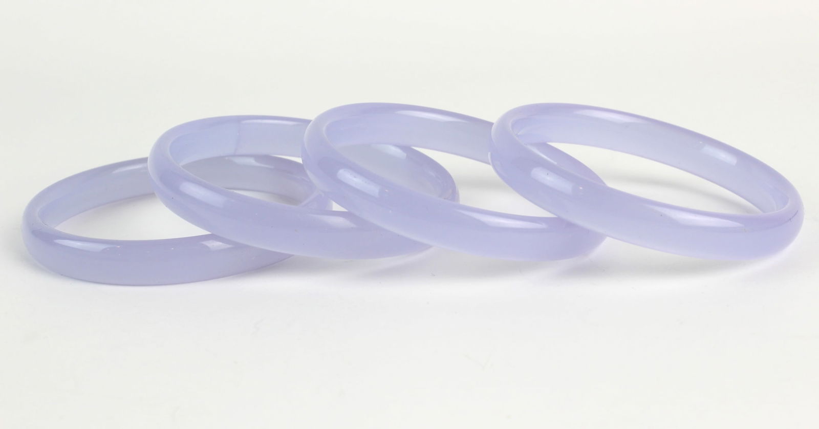 Four Lavender Hardstone Bangles - 2
