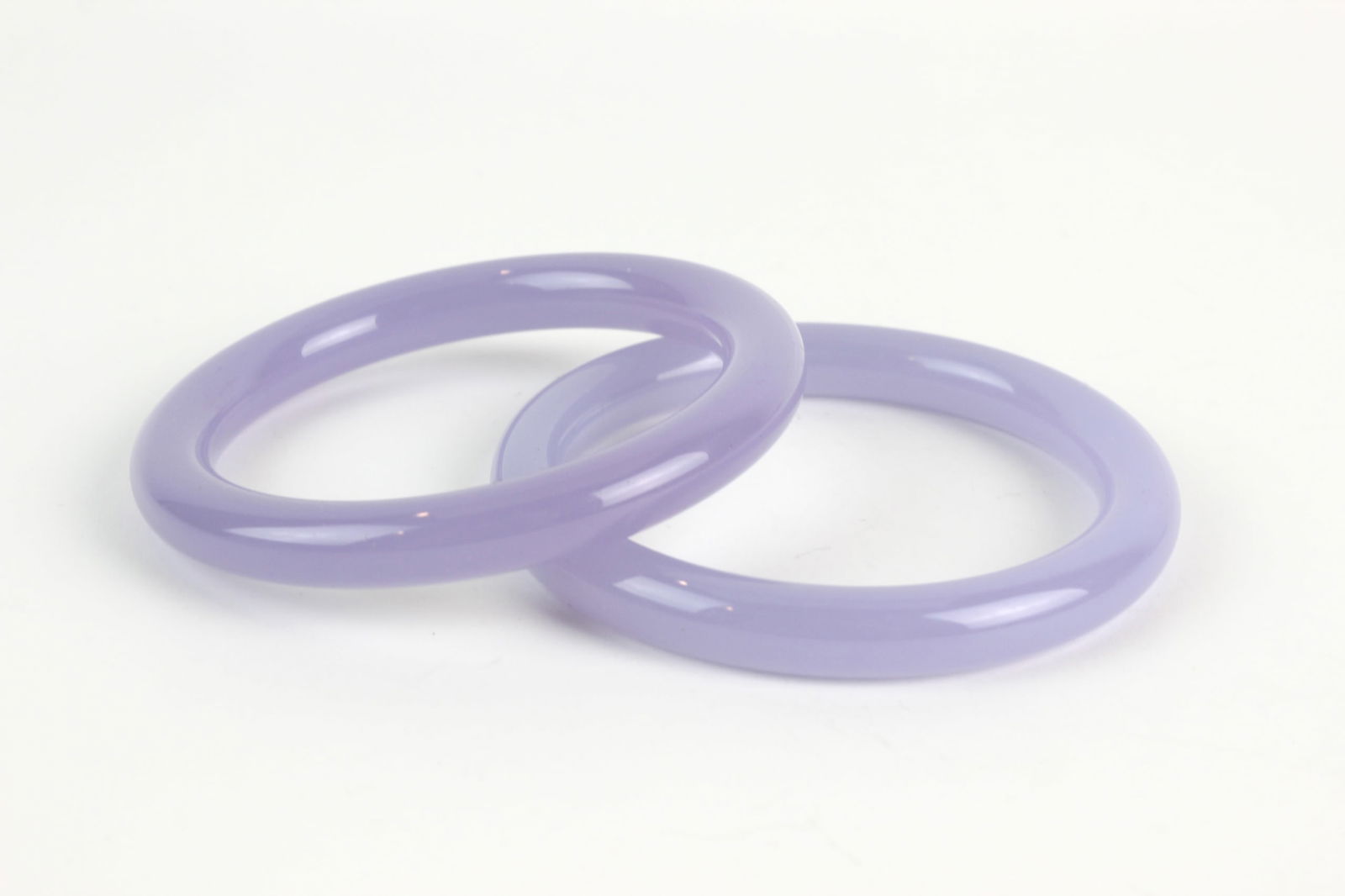 Two Lavender Hardstone Bangles - 2