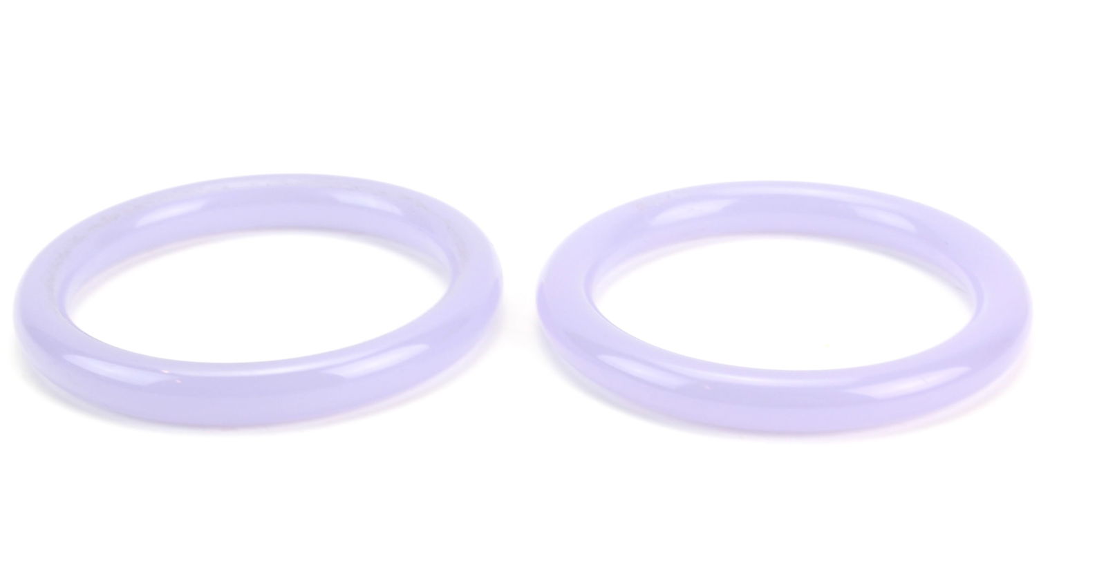 Two Lavender Hardstone Bangles - 2