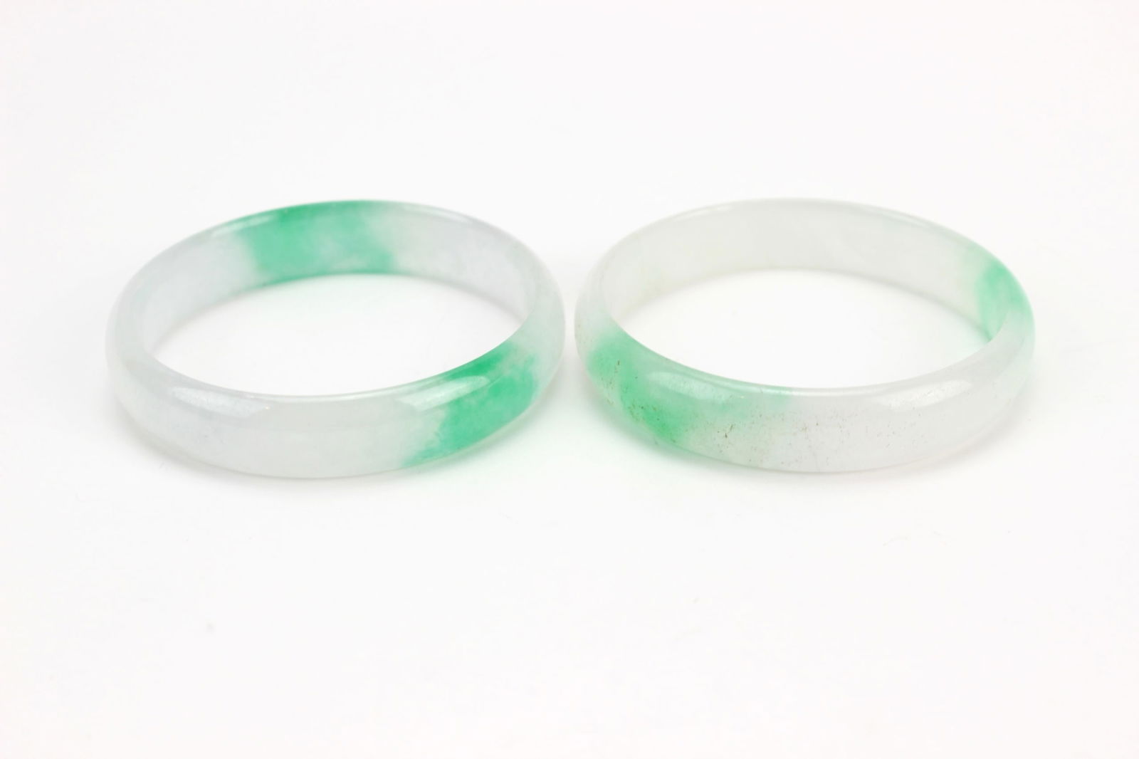 Five Green Jadeite Rings - 3