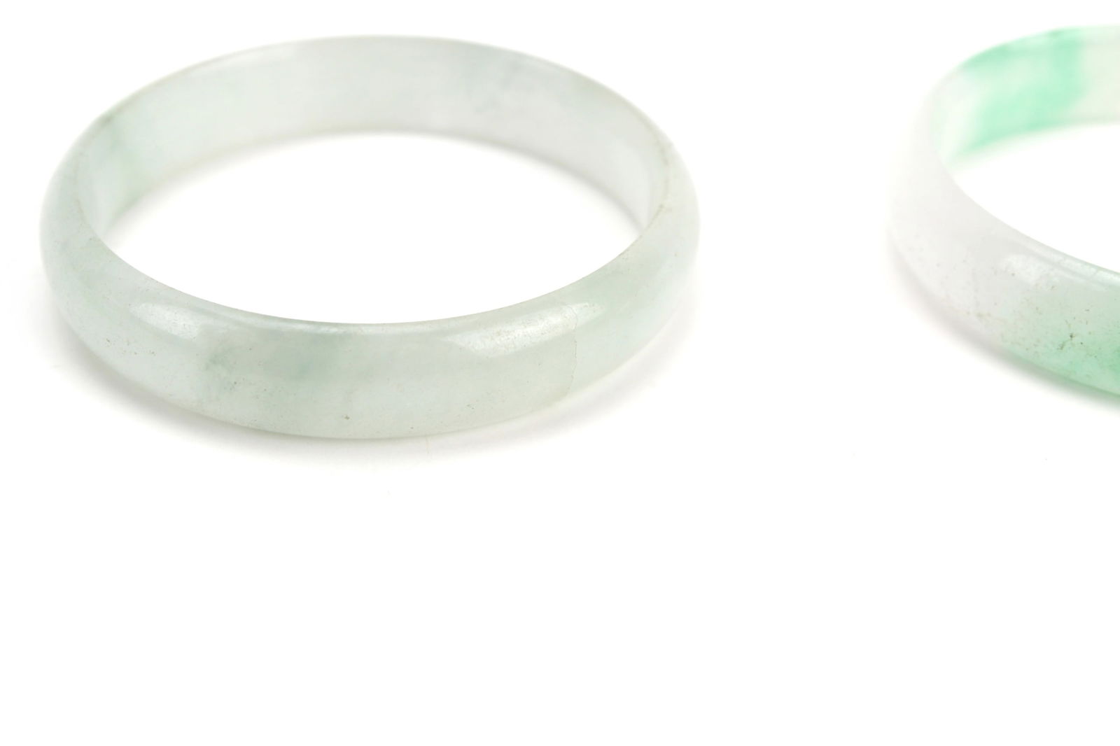 Five Green Jadeite Rings - 6