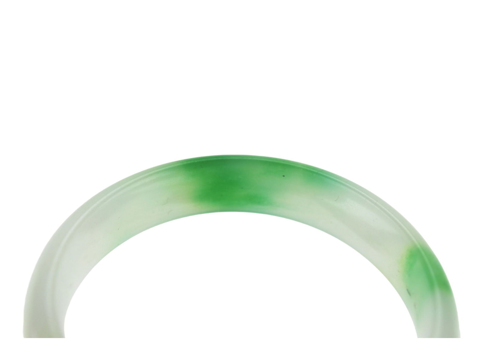 Two Green Jadeite Bangle Bracelets - 2