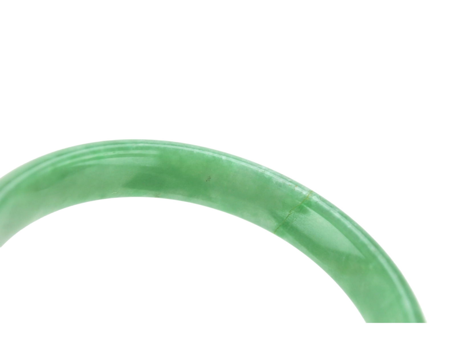 Two Green Jadeite Bangle Bracelets - 4