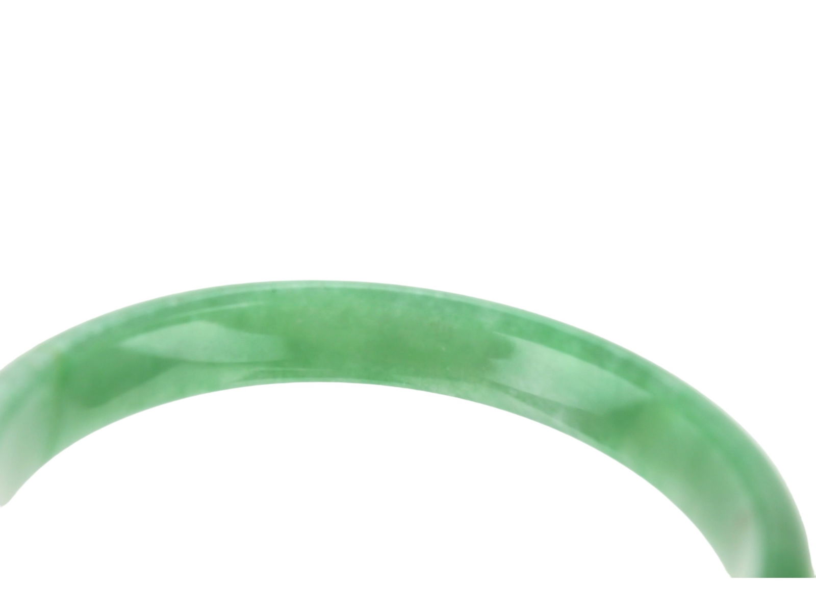 Two Green Jadeite Bangle Bracelets - 5