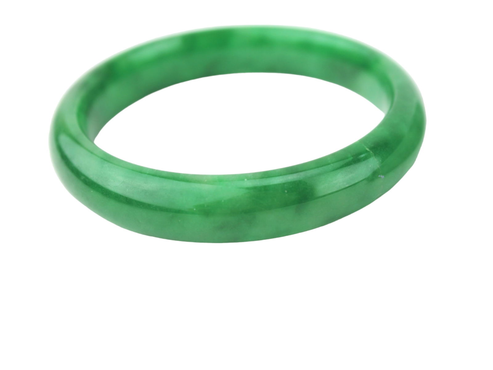 Two Green Jadeite Bangle Bracelets - 3