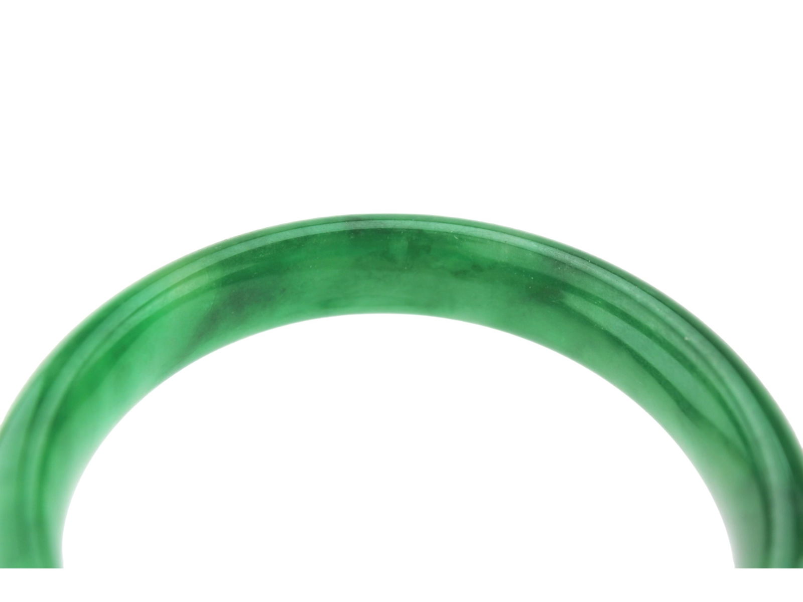 Two Green Jadeite Bangle Bracelets - 4