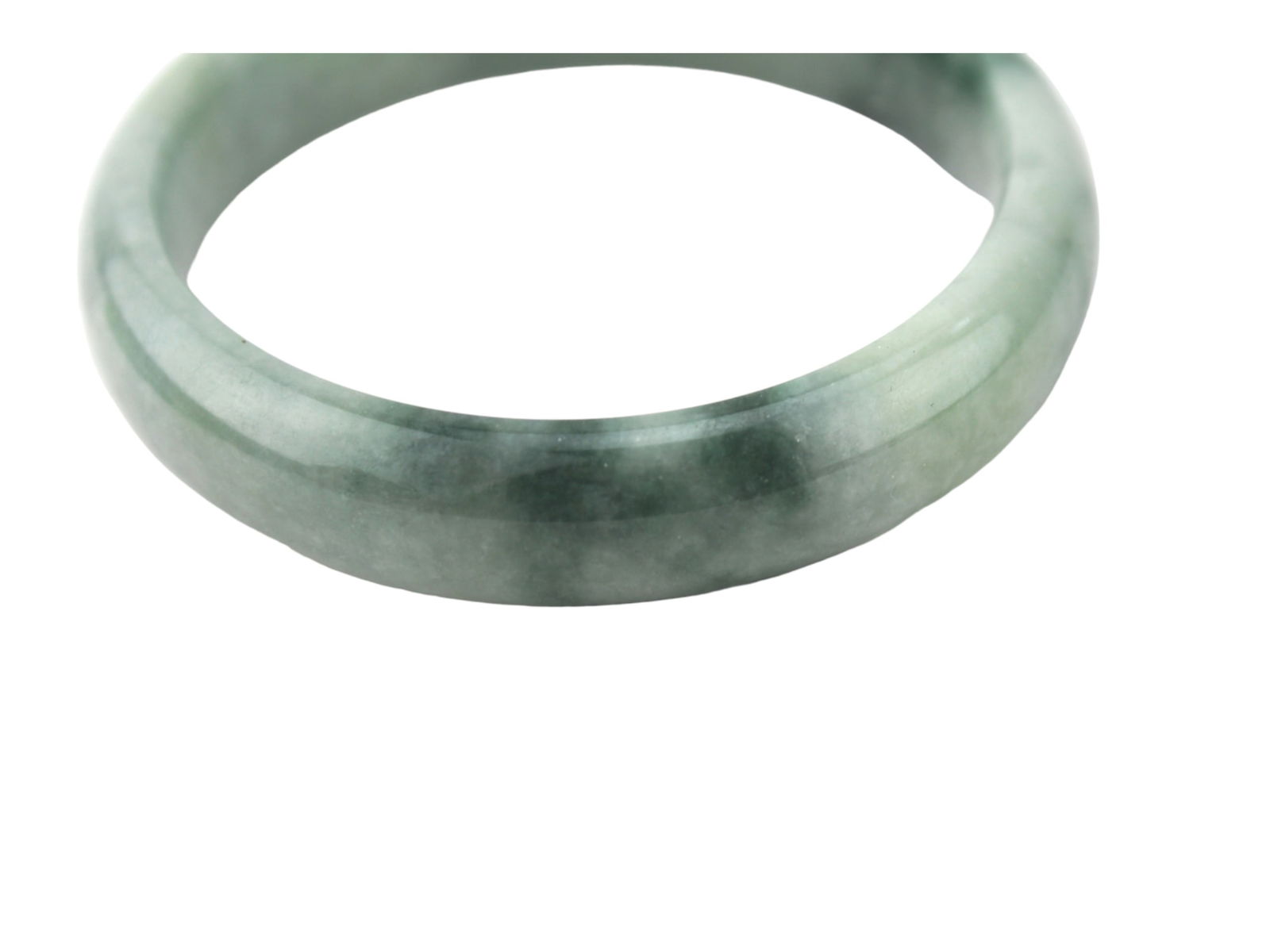 Two Green Jadeite Bangle Bracelets - 8