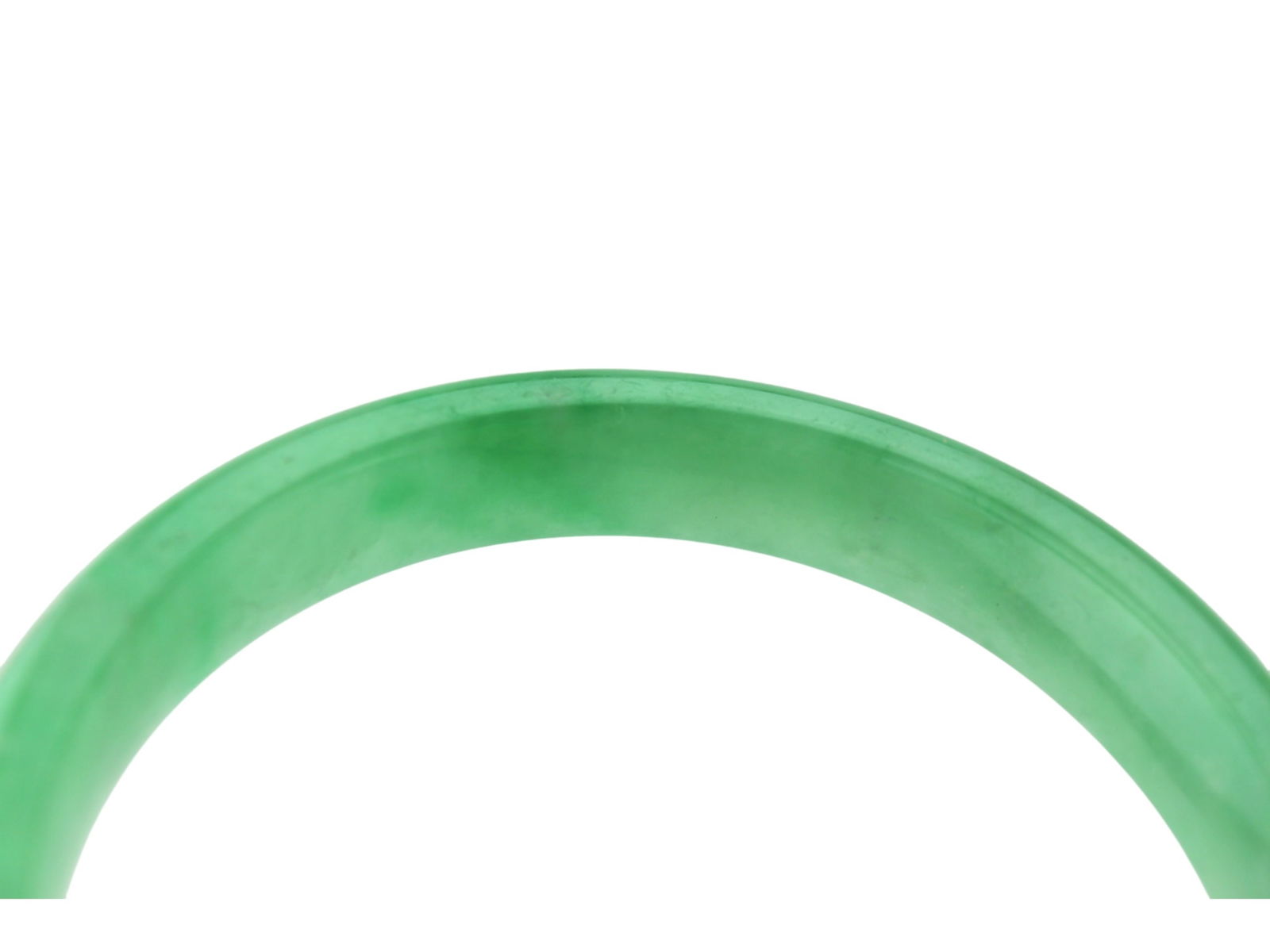 TWO JADEITE BANGLE BRACELETS - 4