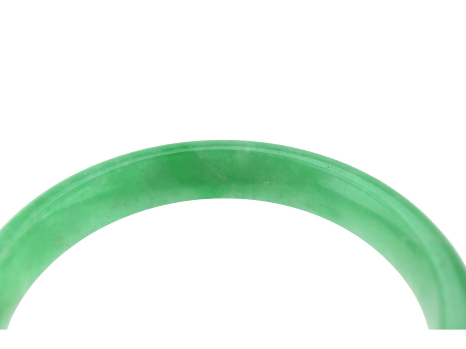 TWO JADEITE BANGLE BRACELETS - 5