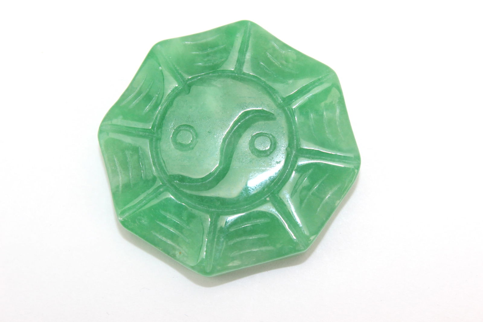 Two Carved Jadeite Pendants - 4