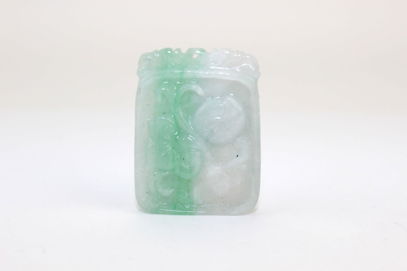 Two Carved Jadeite Pendants - 3