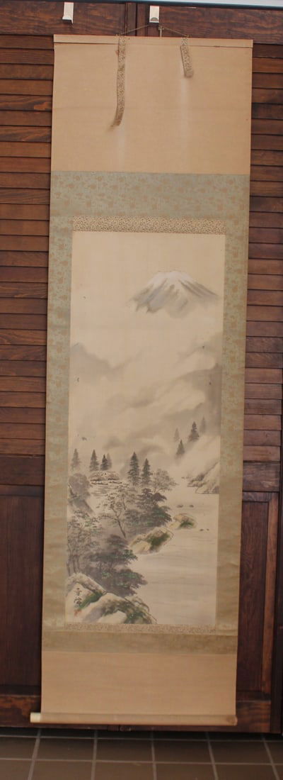 Asian Watercolor on Silk Scroll (1 of 8)