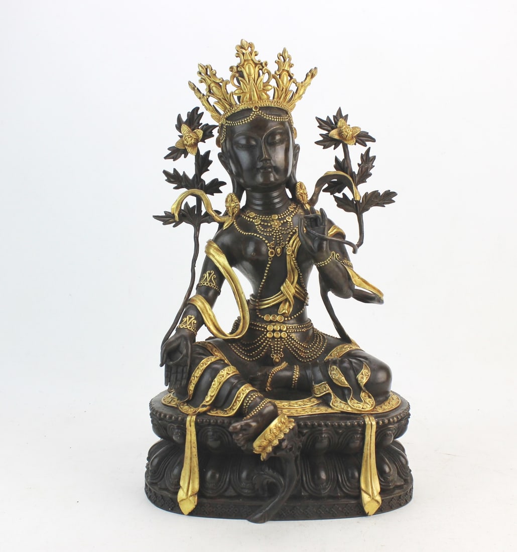 Chinese Gilt Bronze Seated Buddha Statue (1 of 16)
