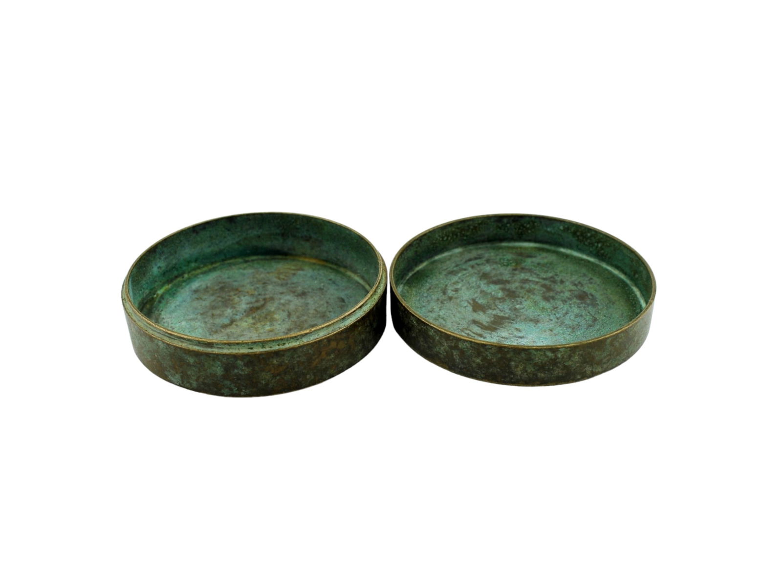 CHNIESE BRONZE ROUND INK BOX - 6
