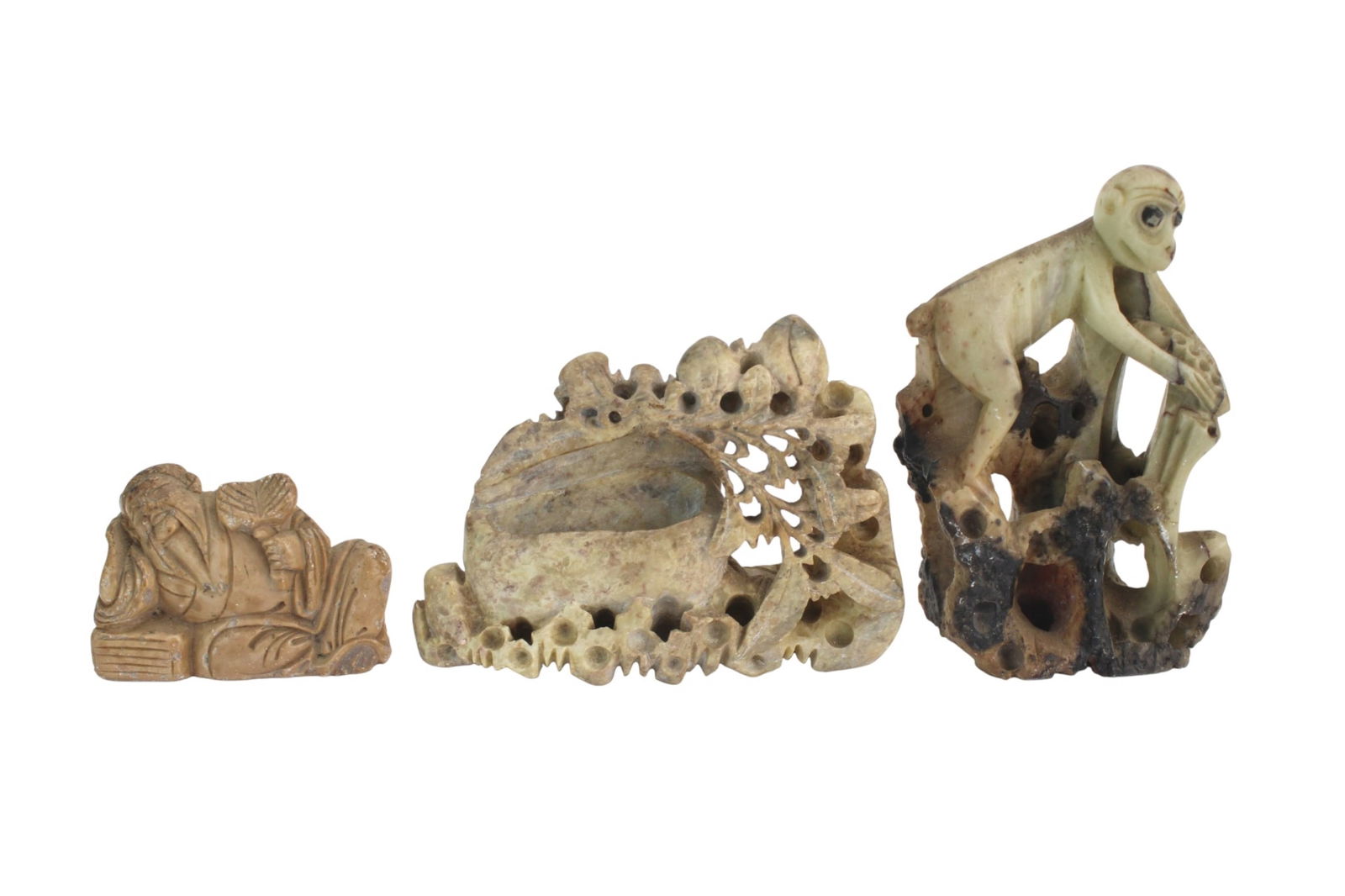 Three Chinese Soapstone Carvings Group (1 of 17)
