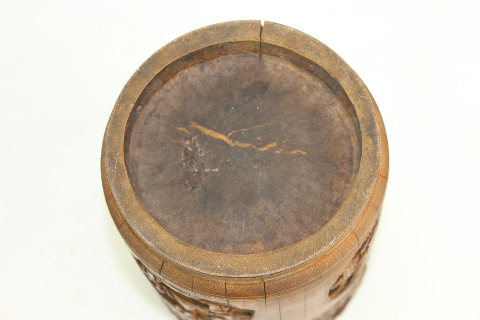 Two Chinese Carved Bamboo Containers - 16