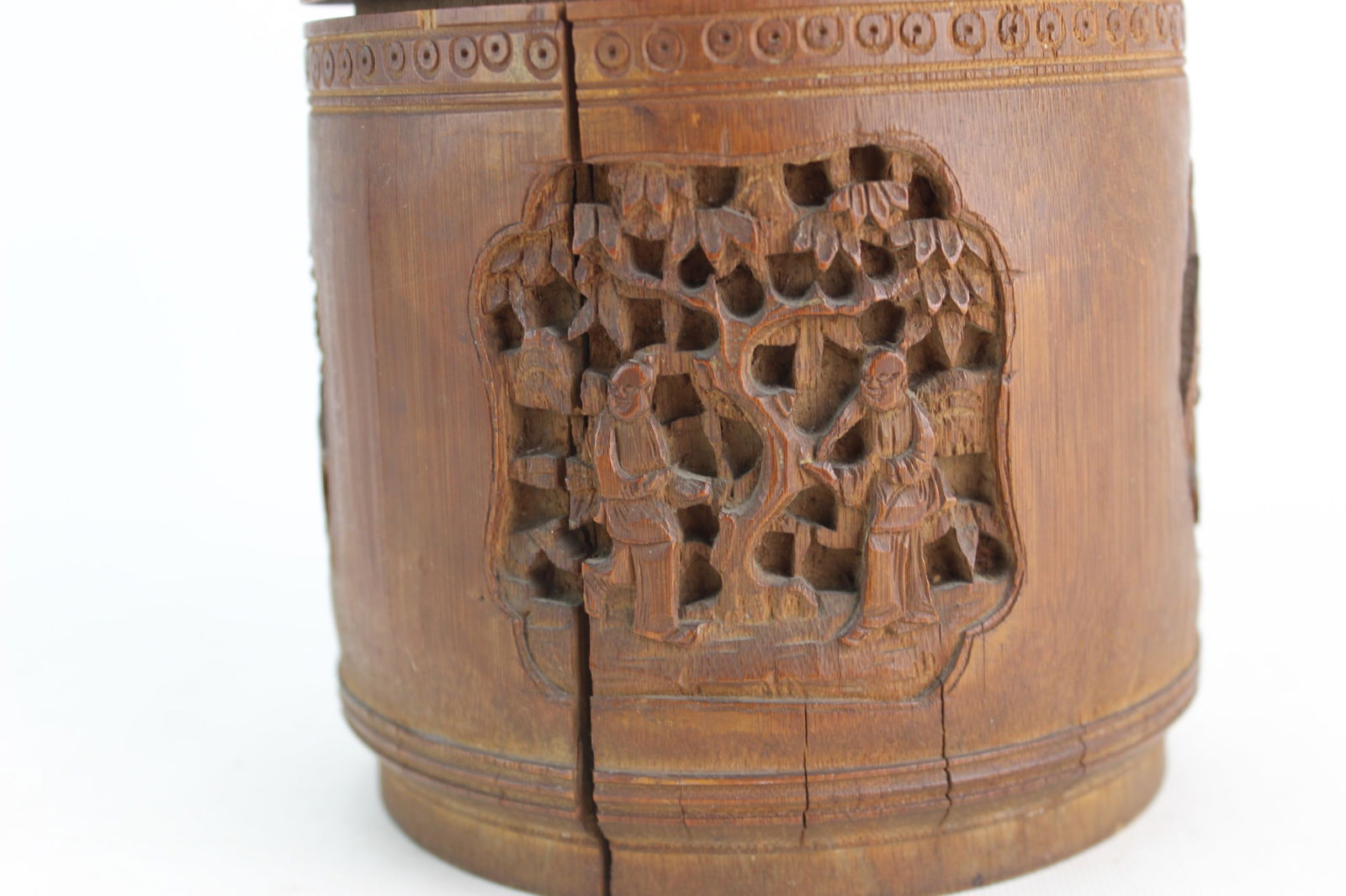 Two Chinese Carved Bamboo Containers - 17