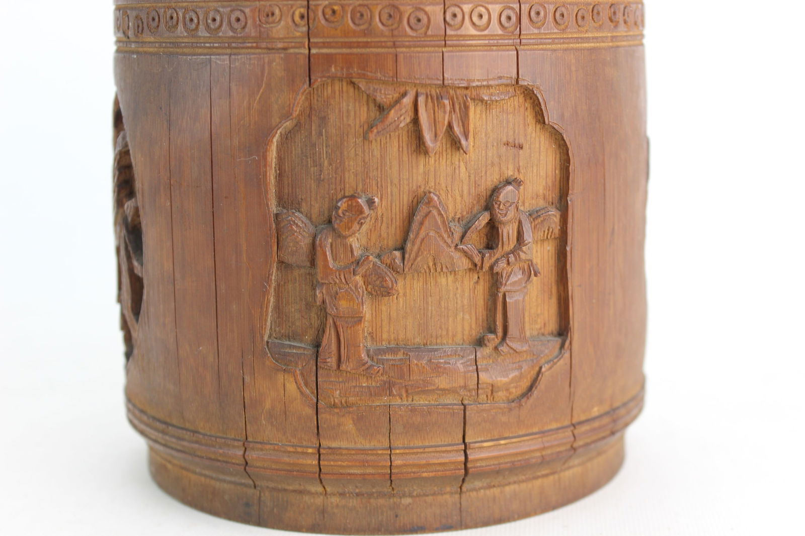 Two Chinese Carved Bamboo Containers - 18