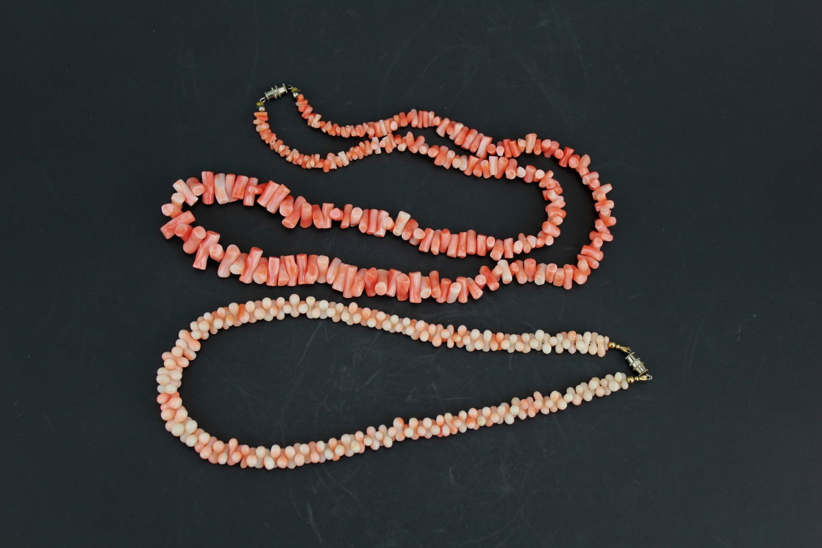 Two Strands of Vintage Coral Necklaces (1 of 9)