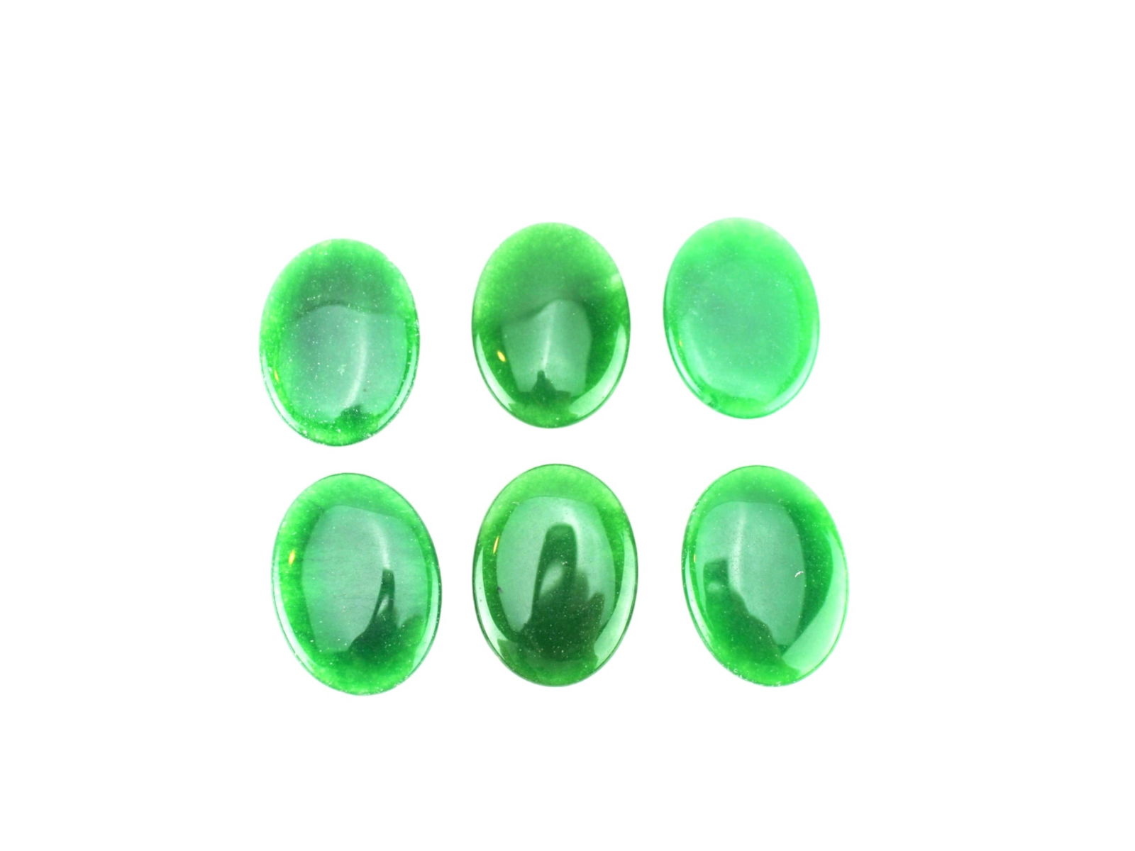 Set of Six Polished Jadeite Oval Cabochons (1 of 2)