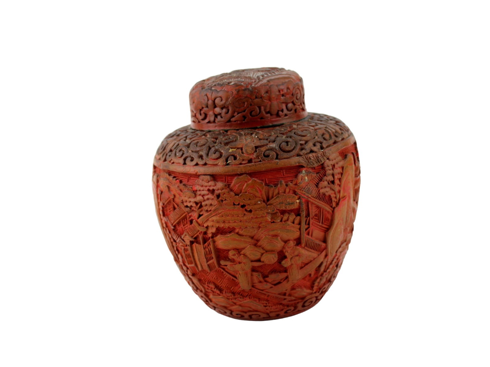 Chinese Cinnabar Lacquer Lidded Jar - 2