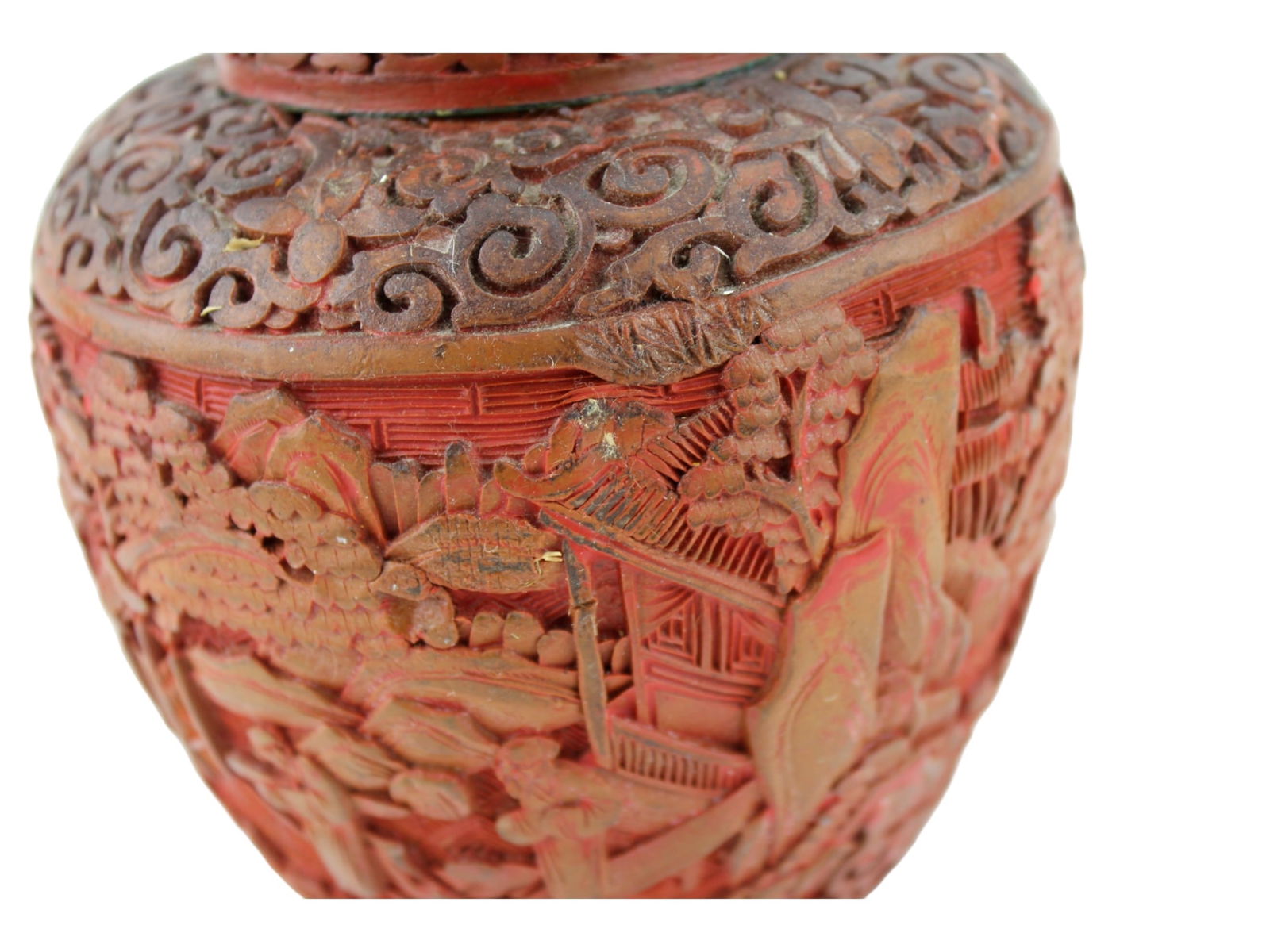 Chinese Cinnabar Lacquer Lidded Jar - 7