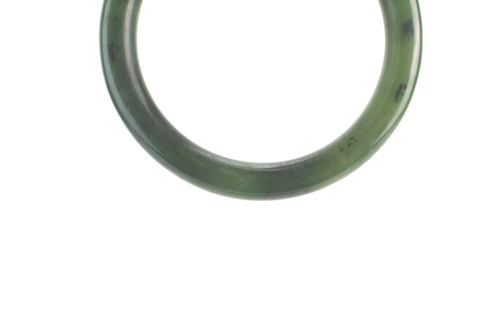 Spinach Jade Bangle - 4