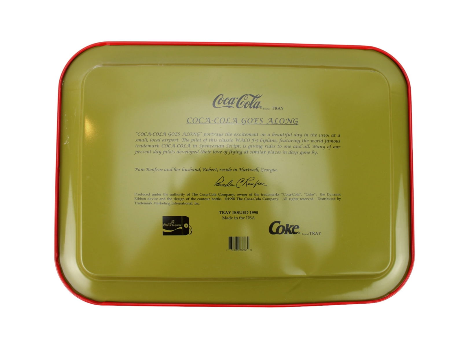 FIVE COCA COLA SERVING TRAYS - 12