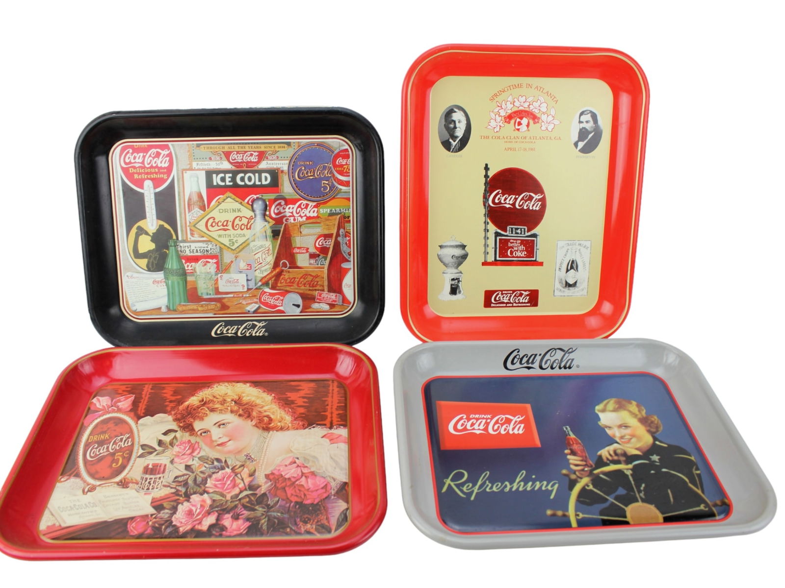 FOUR COCA COLA SERVING TRAYS (1 of 13)