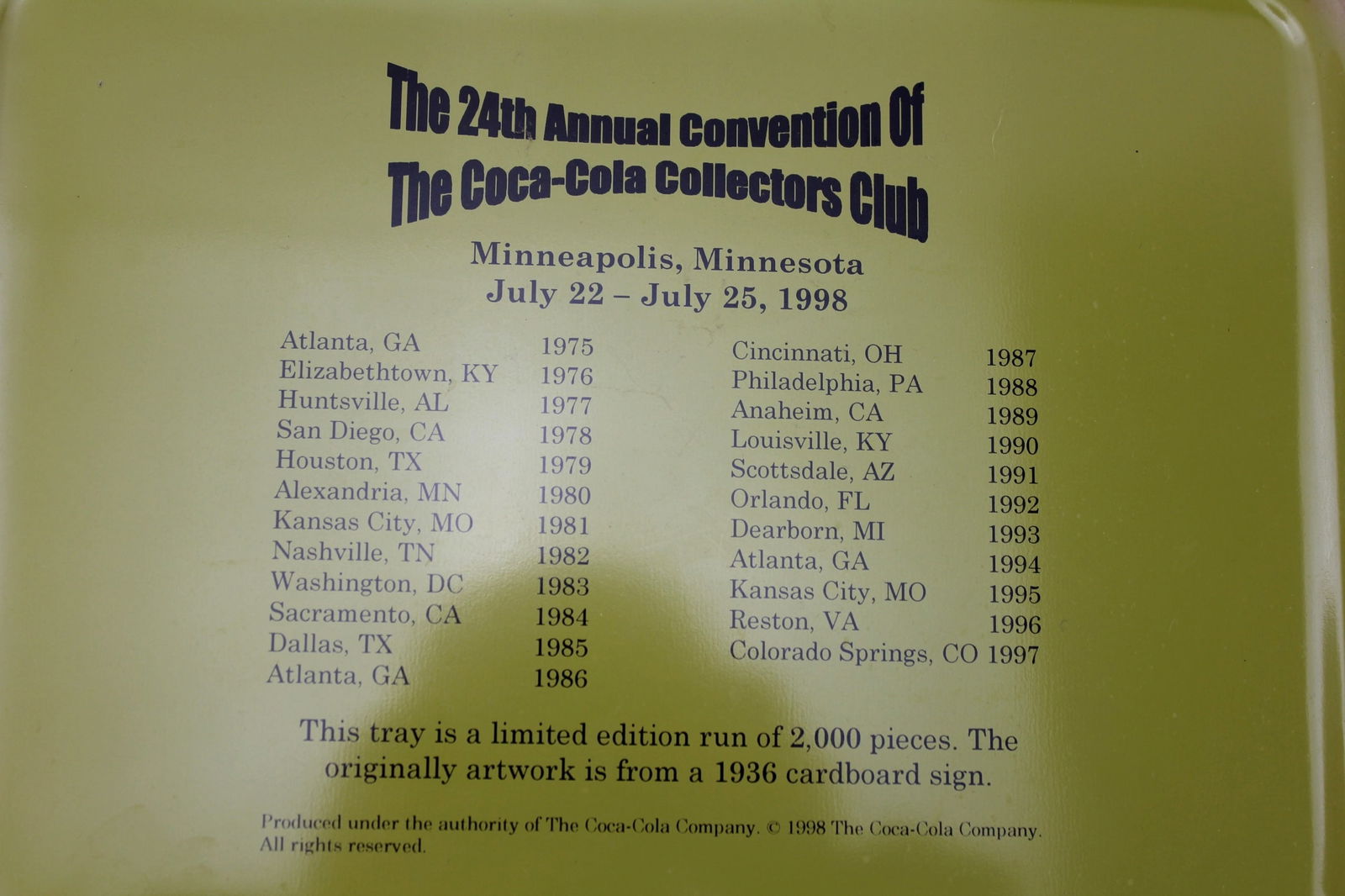 FOUR COCA COLA SERVING TRAYS - 7