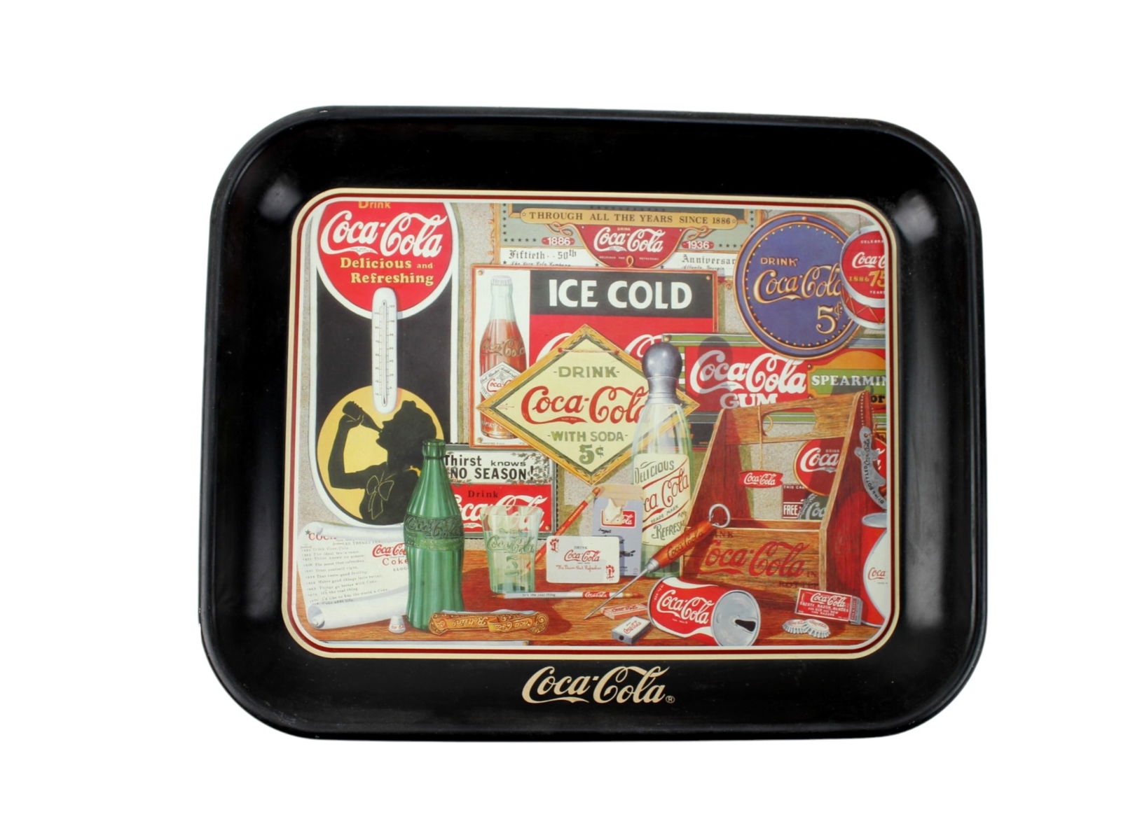 FOUR COCA COLA SERVING TRAYS - 8