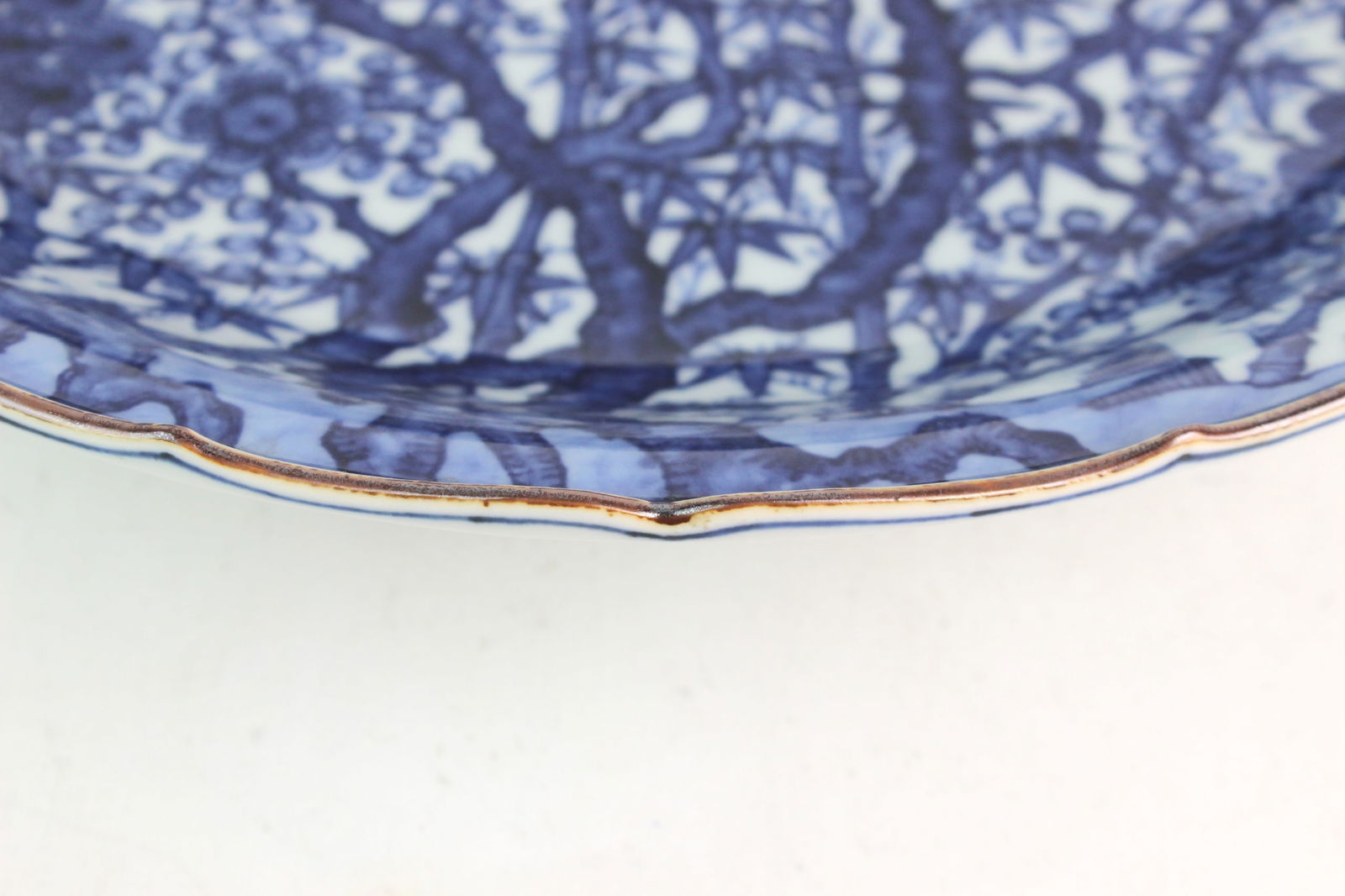 Large Blue & White Blossom Pattern Platter - 3