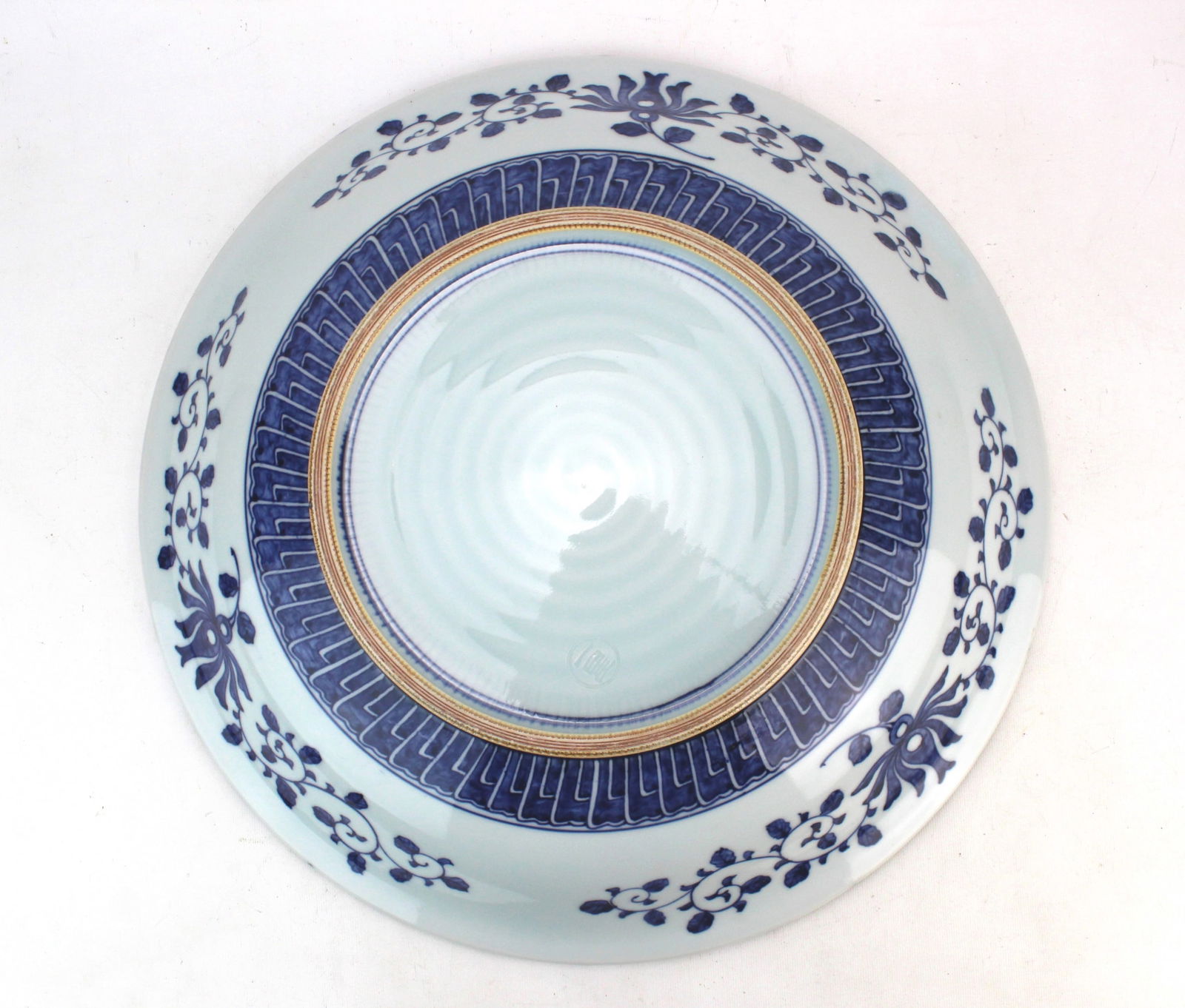 Large Blue & White Blossom Pattern Platter - 5