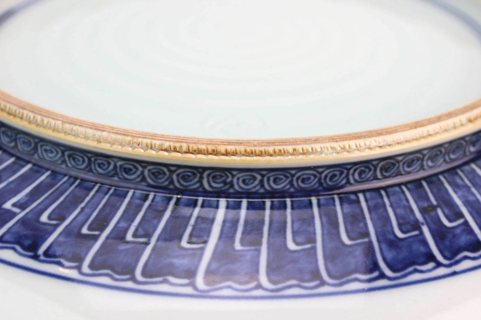 Large Blue & White Blossom Pattern Platter - 7